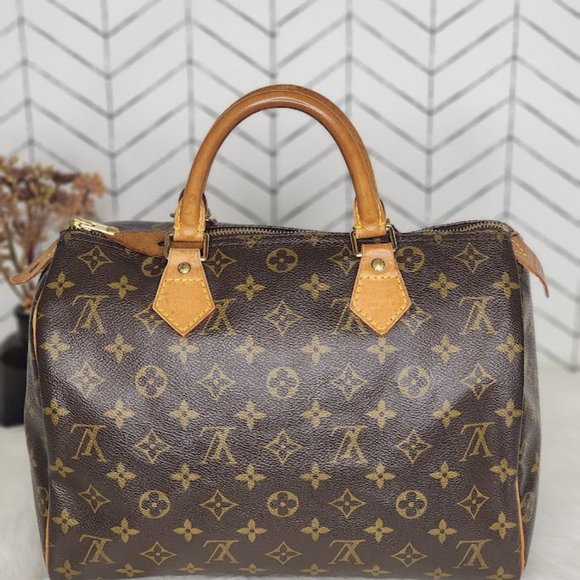 Authenticated Used Louis Vuitton Monogram Multicolor Speedy 30 Noir M92642  Handbag 